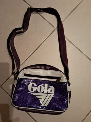 Borsa tracolla Gola viola e bianca