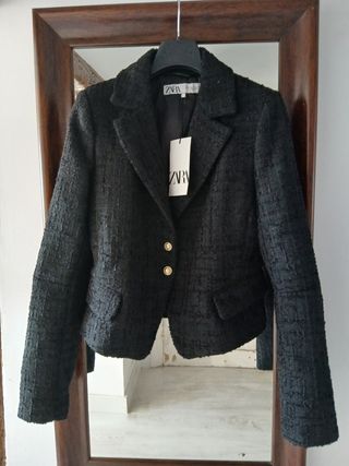 Blazer Zara Talla S Negro Nuevo con Etiqueta