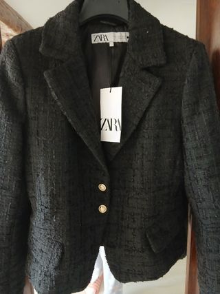 Blazer Zara Talla S Negro Nuevo con Etiqueta
