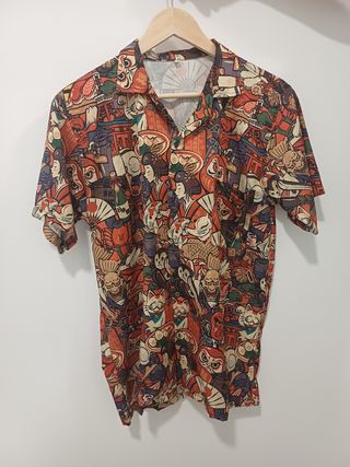 Camisa Estampada Estilo Japonés