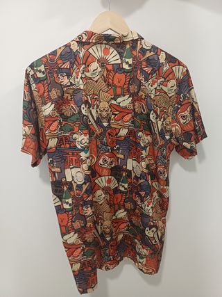 Camisa Estampada Estilo Japonés