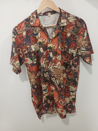Camisa Estampada Estilo Japonés
