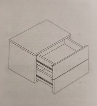 Mesilla blanca de 2 cajones de Ikea