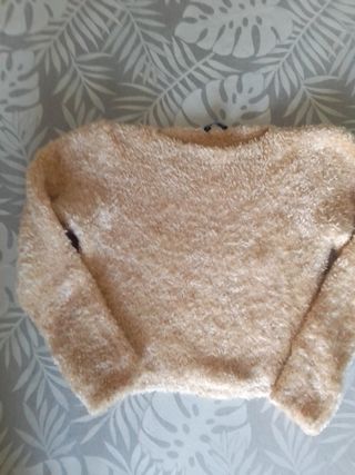 Maglioncino ciniglia beige