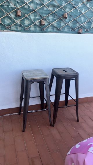Banqueta Terraza Metal y Madera