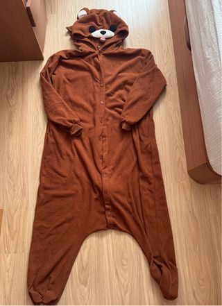 Disfraz pijama oso marrón talla única
