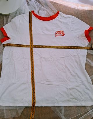Camiseta Très Frenchy Ringer Blanca. NUEVA.