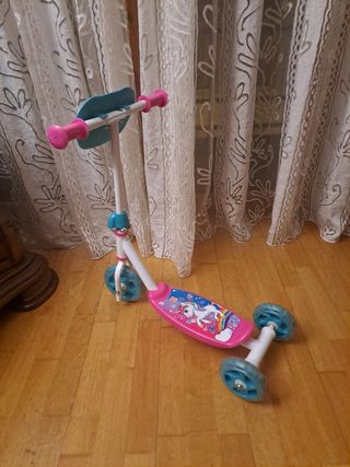 Patinete niña 3 ruedas unicornio