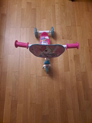 Patinete niña 3 ruedas unicornio