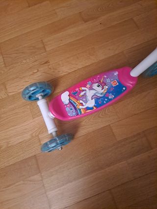Patinete niña 3 ruedas unicornio