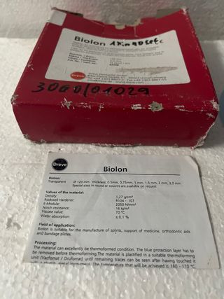 Biolon Dreve 120mm Placa Termoformável