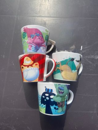 Set 4 Tazze Colazione Ceramica