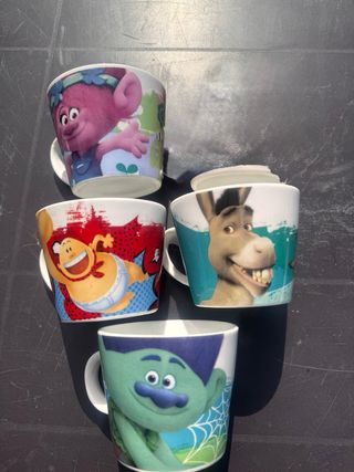 Set 4 Tazze Colazione Ceramica