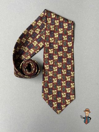 Corbata Stafford Executive Seda Vintage Burdeos