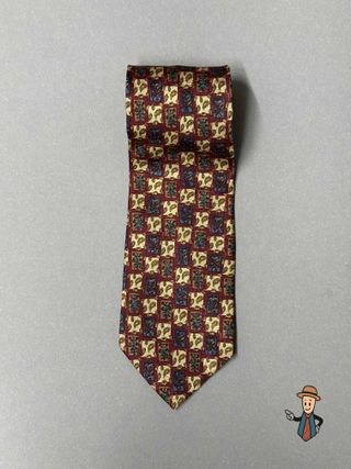 Corbata Stafford Executive Seda Vintage Burdeos
