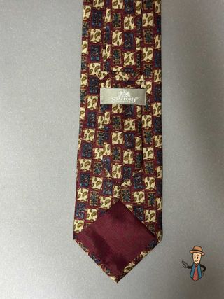 Corbata Stafford Executive Seda Vintage Burdeos