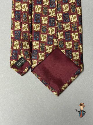Corbata Stafford Executive Seda Vintage Burdeos