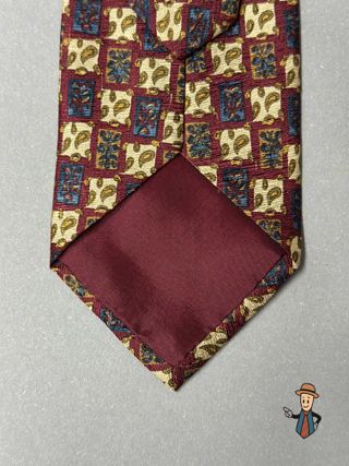 Corbata Stafford Executive Seda Vintage Burdeos