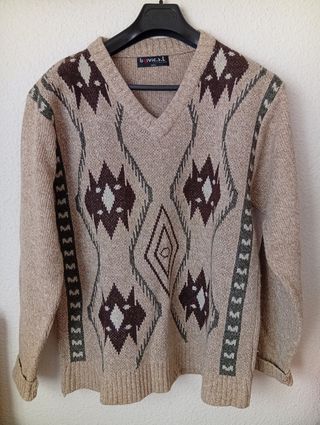 Jersey pico lana hombre L NUEVO