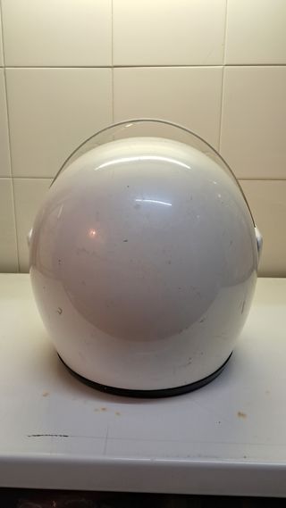 Casco Moto Yamaha Antiguo Blanco
