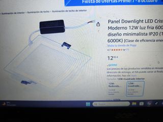 Panel LED Cristal Luz Fría 6000K Empotrable