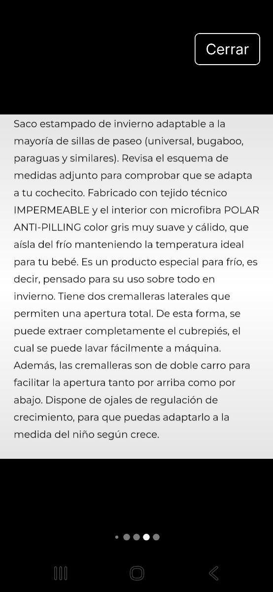 Saco para carrito de bebé