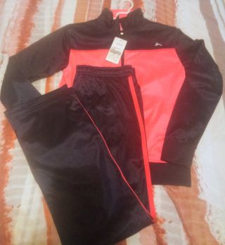 Conjunto Chándal Mujer XL Negro/Rojo