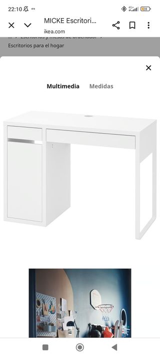 Escritorio Blanco Micke Ikea