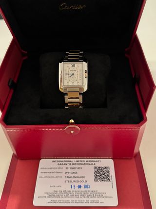 Cartier Tank Anglaise Acero/Oro Ref: WT100025