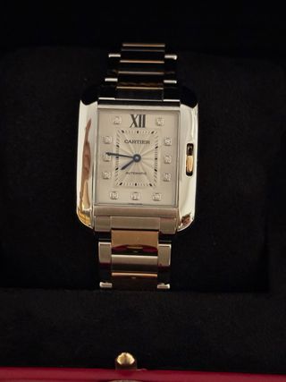 Cartier Tank Anglaise Acero/Oro Ref: WT100025