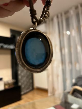 Collar Uno de 50 Plata Piedra Azul