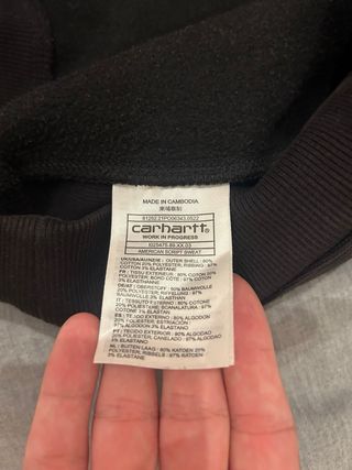 Sudadera Carhartt Negra Talla S