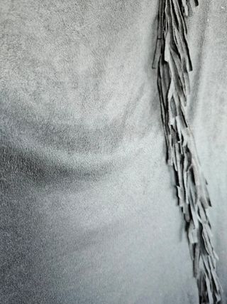 Vestido Suiteblanco Gris con Flecos Talla S