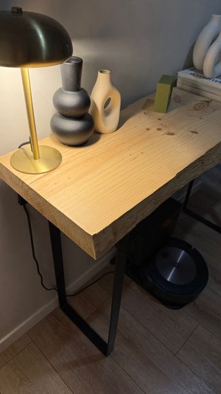 Consola recibidor madera y metal