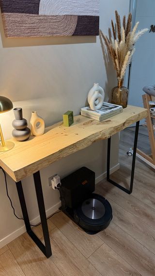 Consola recibidor madera y metal