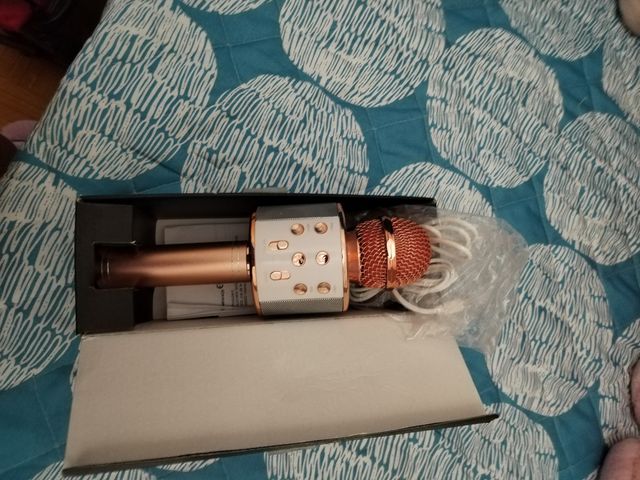 Micrófono Karaoke Portátil Rosa