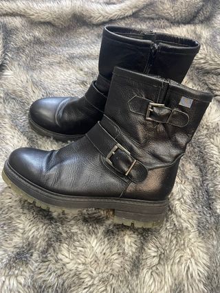 Botas/botines mujer piel natural talla 37 
