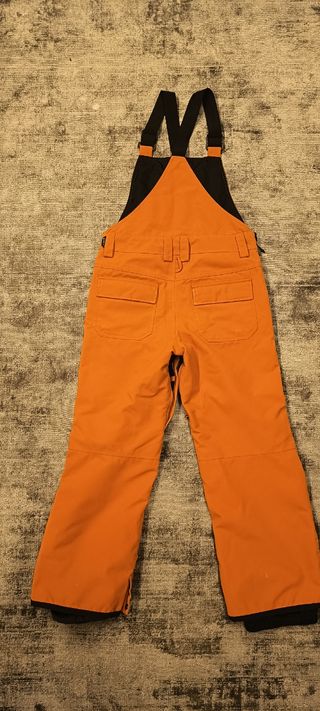 Pantalón/peto de esquí naranja y negro