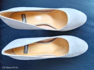 Scarpe décolleté Bata grigie vera pelle