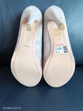 Scarpe décolleté Bata grigie vera pelle