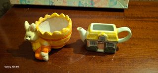 Vasetto coniglio e caraffetta casa