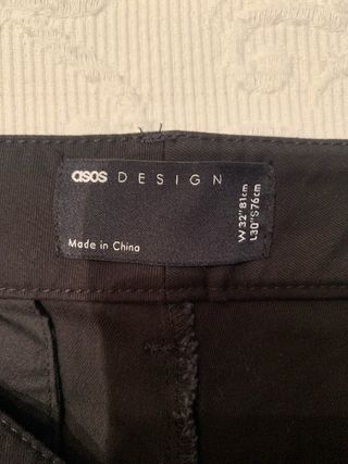 Pantalon ancho hombre Asos color negro 
