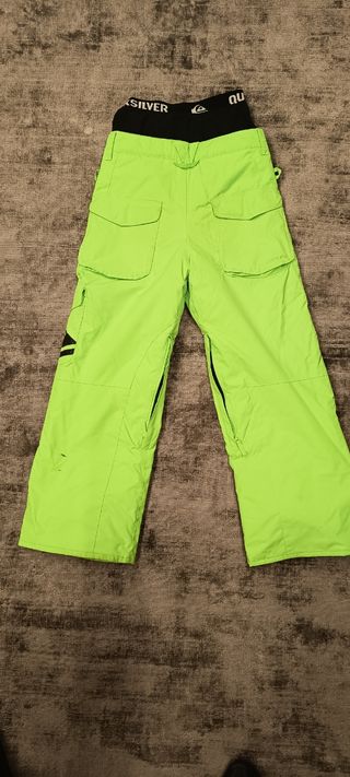 Pantalón de esquí Quiksilver verde neón