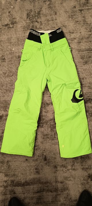 Pantalón de esquí Quiksilver verde neón