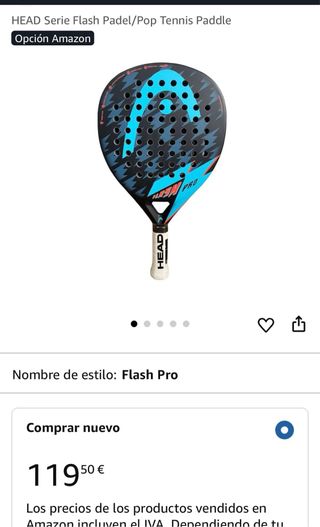 Pala pádel Head Flash Pro,solo se ha usado una vez