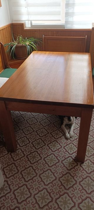 Mesa y bancada de cocina madera maciza