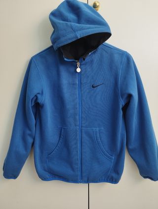 Chaqueta Nike Negra y Azul con Capucha, reversible