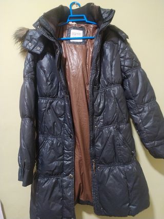 Abrigo Esprit Negro Mujer