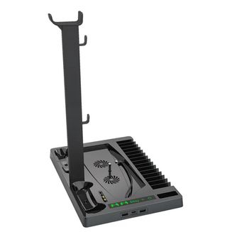 Soporte PS5 con ventilador + carga mandos