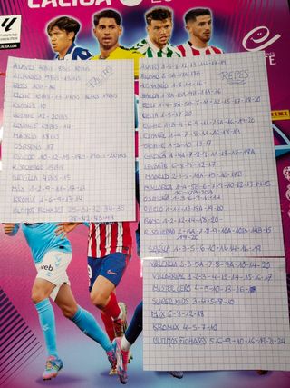 CAMBIO CROMOS LIGA ESTE AÑO 2025/26